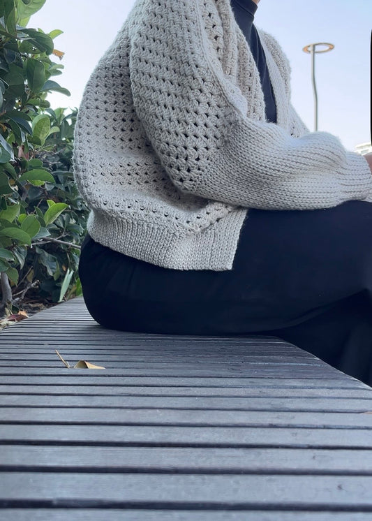unravelled merino cardigan