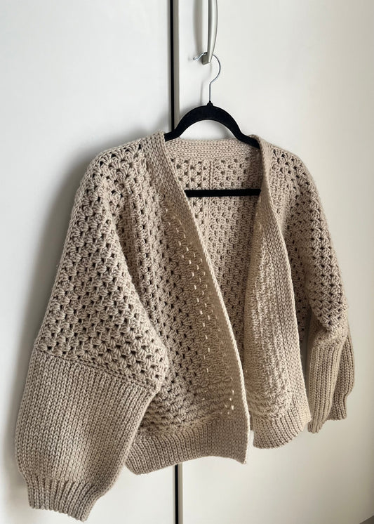unravelled merino cardigan